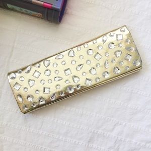 Rhinestone clutch with straps